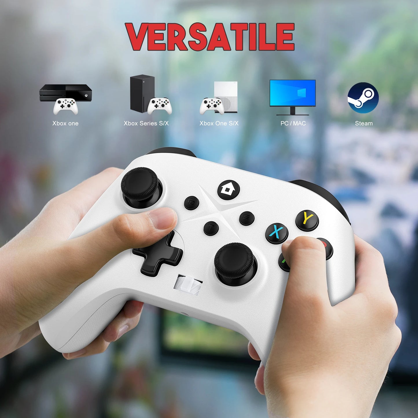 2.4G Wireless Gamepad for Xbox One ,Xbox Seris S ,X Console Window 7 8 10 Pc with Dual Vibra/Six Axis Multi Game Controller