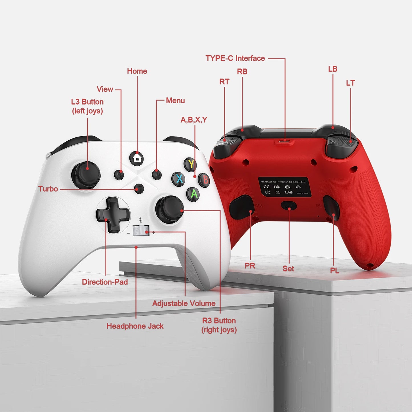 2.4G Wireless Gamepad for Xbox One ,Xbox Seris S ,X Console Window 7 8 10 Pc with Dual Vibra/Six Axis Multi Game Controller