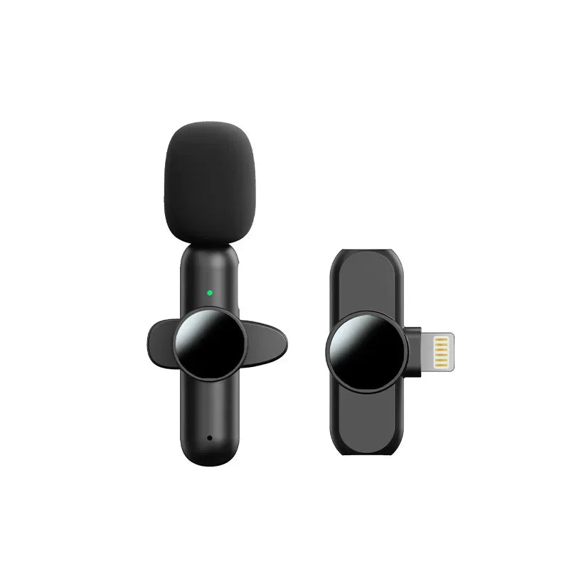 Wireless Lavalier Microphone Mini Portable Smart Noise Reduction Video Recording Microphone for Iphone Android Lapel Mic