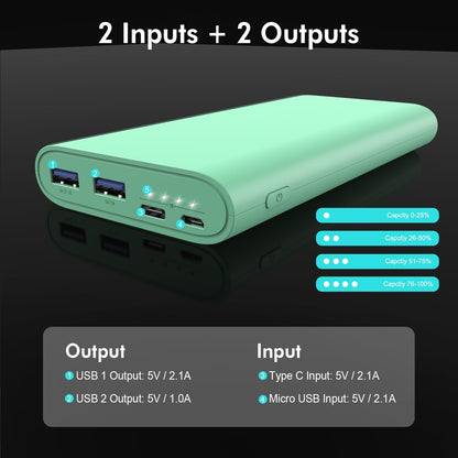 Power Up Anywhere with our 26800mAh Portable Charger Power Bank - Fast Charging for iPhone, Samsung, and More - Perfect for Travel!