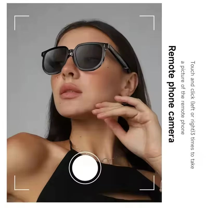 V1 PRO Camera Remote Shoot Smart Eye Glasses UV TWS Earbuds Touch Control Bone Conduction Headphones HIFI Smart Sunglasses